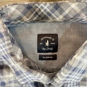 Johnnie-O Top Shelf Lester Twilight Color L/S Plaid Button Down Shirt Size XL